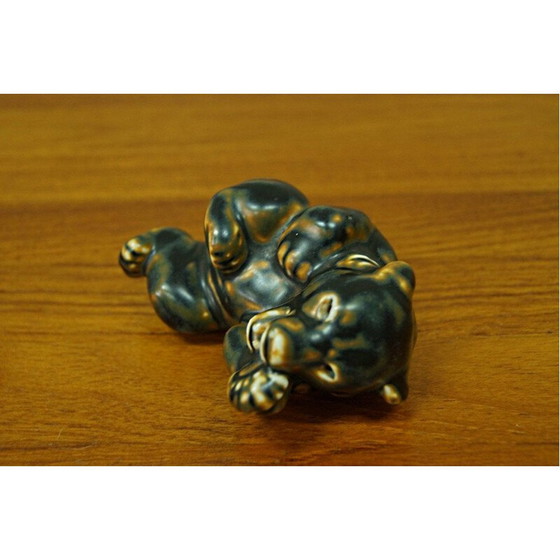 Image 1 of Vintage porcelain bear paperweight by Knud Kyhn for Royal Copenhagen, 1960s