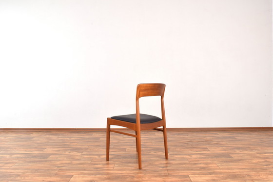 Image 1 of Danish Teak And Leather Dining Chairs By Henning Kjærnulf For Korup Stolefabrik, 1960S, Set Of 4