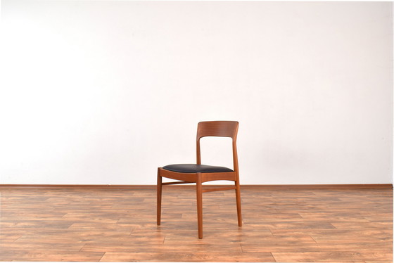 Image 1 of Danish Teak And Leather Dining Chairs By Henning Kjærnulf For Korup Stolefabrik, 1960S, Set Of 4