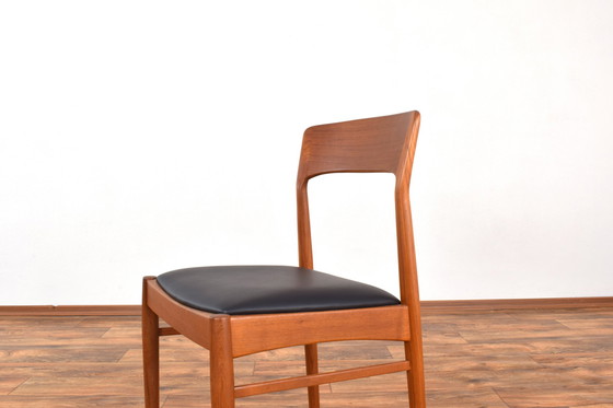 Image 1 of Danish Teak And Leather Dining Chairs By Henning Kjærnulf For Korup Stolefabrik, 1960S, Set Of 4