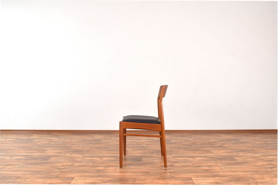 Image 1 of Danish Teak And Leather Dining Chairs By Henning Kjærnulf For Korup Stolefabrik, 1960S, Set Of 4