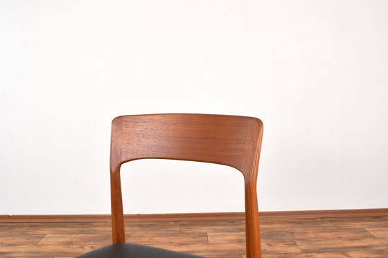 Image 1 of Danish Teak And Leather Dining Chairs By Henning Kjærnulf For Korup Stolefabrik, 1960S, Set Of 4