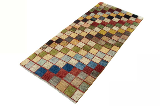 Image 1 of Alfombra nómada Gabbeh anudada a mano – 195 x 91 cm