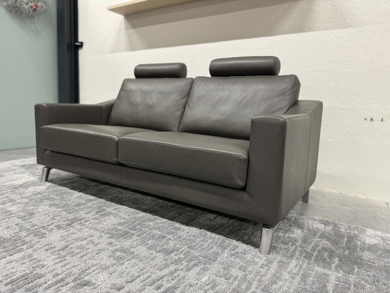 Image 1 of Leolux Antonia Sofa 2 Seater Leather Gray