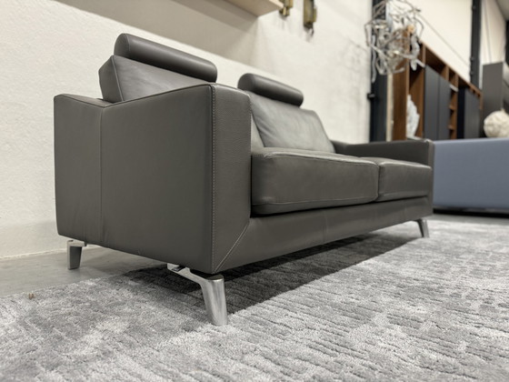 Image 1 of Leolux Antonia Sofa 2 Seater Leather Gray