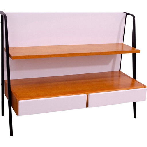 Vintage beech wood bookcase for Tatra Nabytok, Czechoslovakia 1960