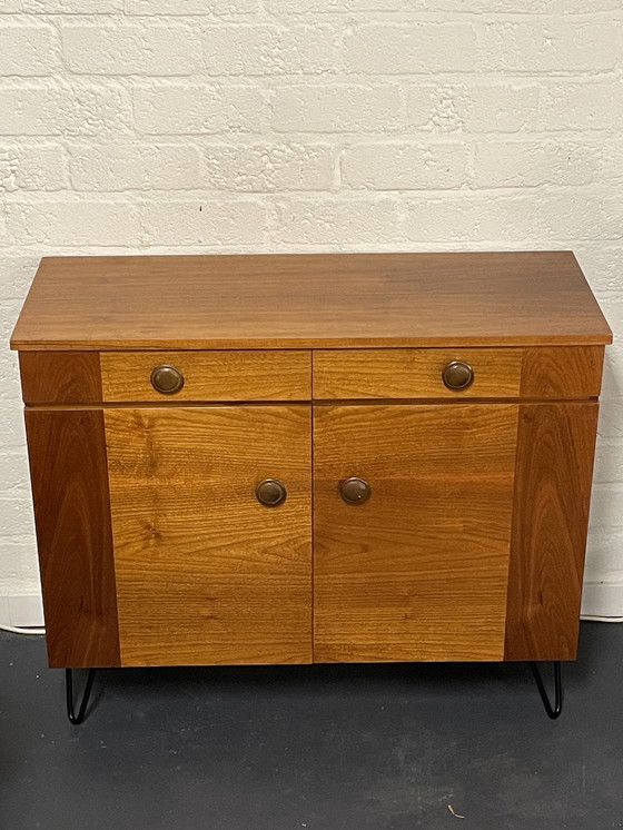 Image 1 of Cabinet/Sideboard, Hairpin Legs, Round Knobs. 1960'S