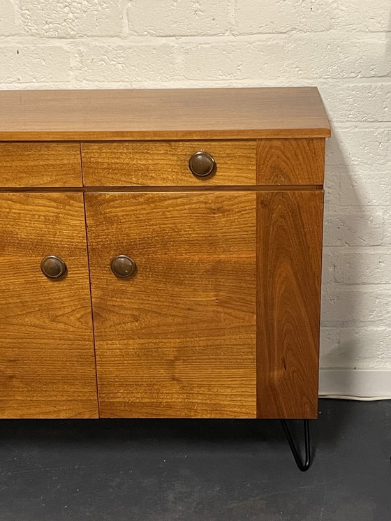 Image 1 of Cabinet/Sideboard, Hairpin Legs, Round Knobs. 1960'S