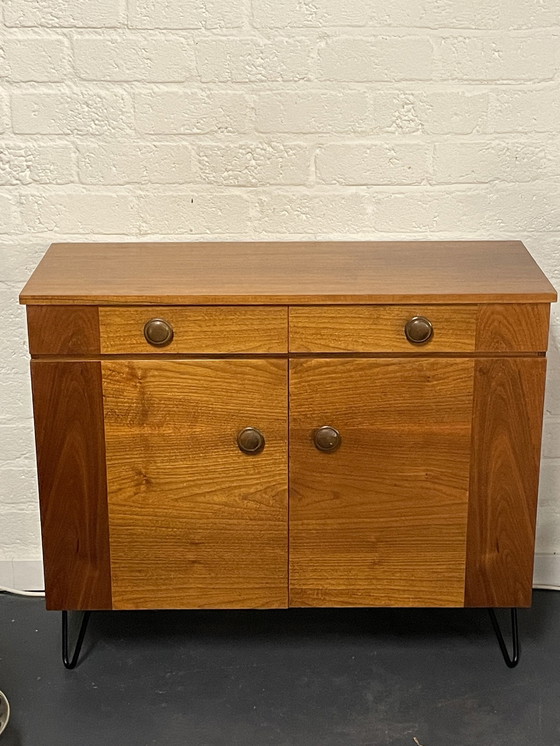 Image 1 of Cabinet/Sideboard, Hairpin Legs, Round Knobs. 1960'S