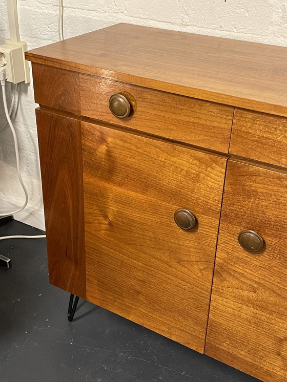 Image 1 of Cabinet/Sideboard, Hairpin Legs, Round Knobs. 1960'S