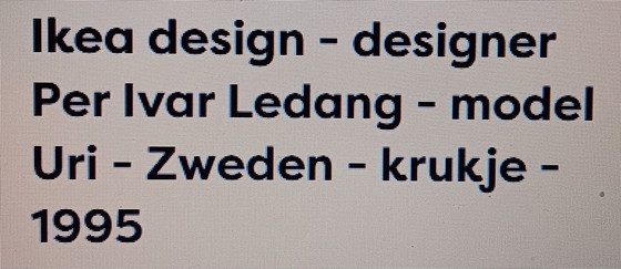 Image 1 of Stool Per Ivar Ledang For Ikea 1995