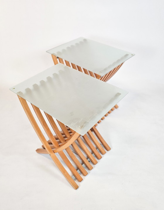 Image 1 of Ikea design - tables d'appoint (2) - modèle Ekeberg - 1999