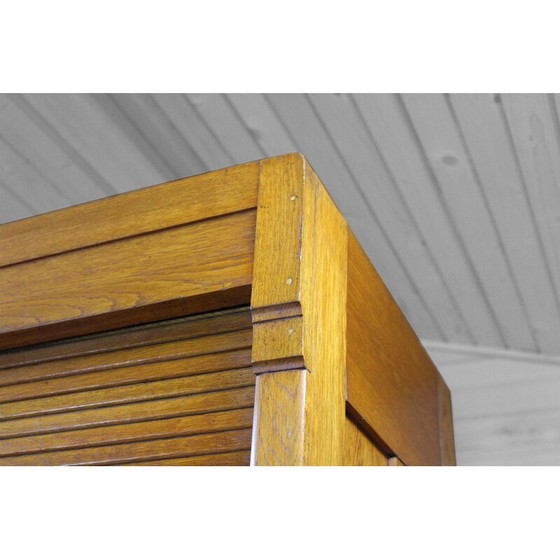 Image 1 of Vintage oak filing cabinet with shutters by Jerry, USA 1930