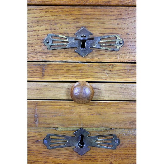 Image 1 of Vintage oak filing cabinet with shutters by Jerry, USA 1930