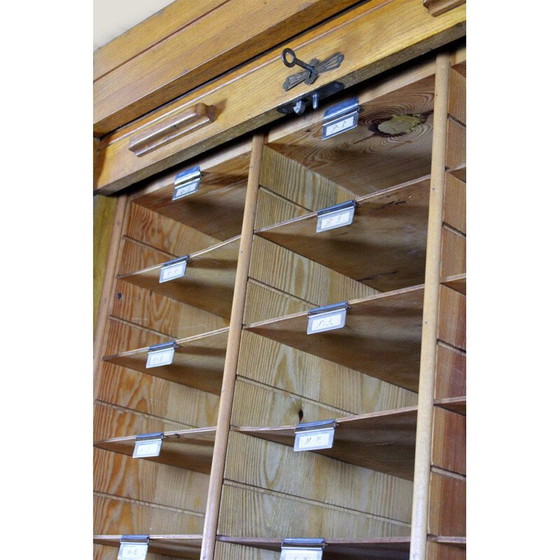 Image 1 of Vintage oak filing cabinet with shutters by Jerry, USA 1930