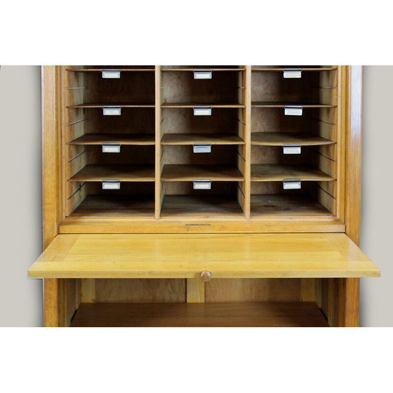 Image 1 of Vintage oak filing cabinet with shutters by Jerry, USA 1930