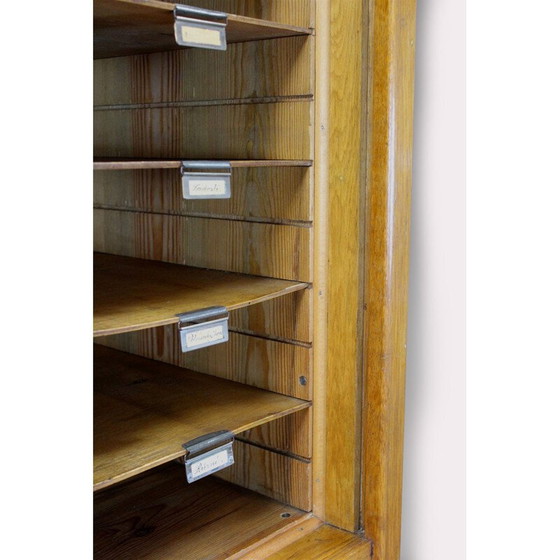 Image 1 of Vintage oak filing cabinet with shutters by Jerry, USA 1930