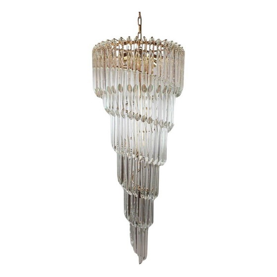 Image 1 of Vintage Murano glass waterfall chandelier, Italy