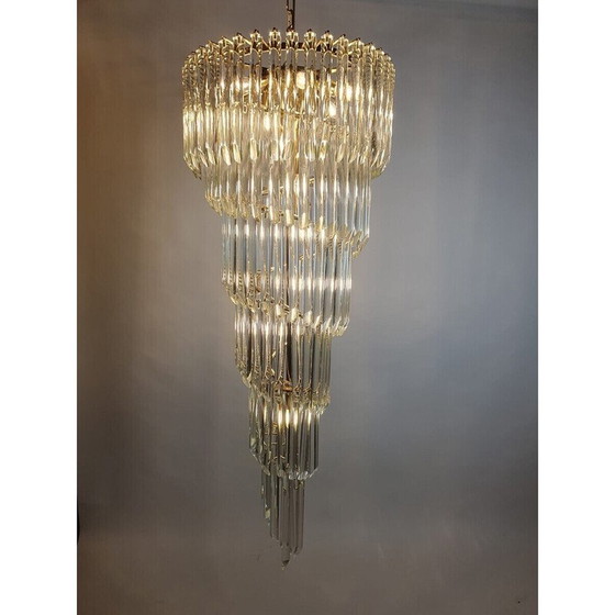 Image 1 of Vintage Murano glass waterfall chandelier, Italy