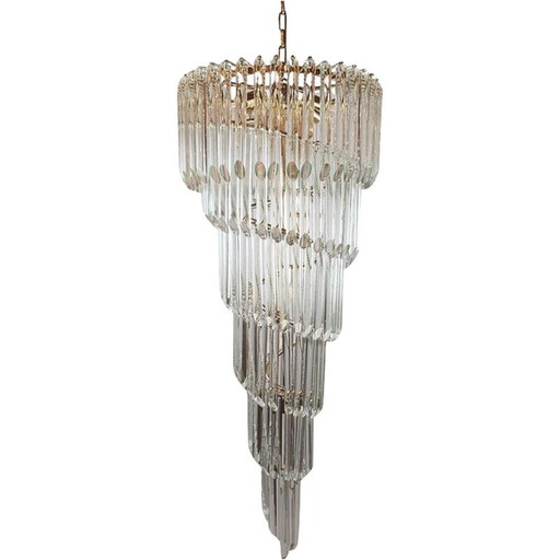 Vintage Murano glass waterfall chandelier, Italy