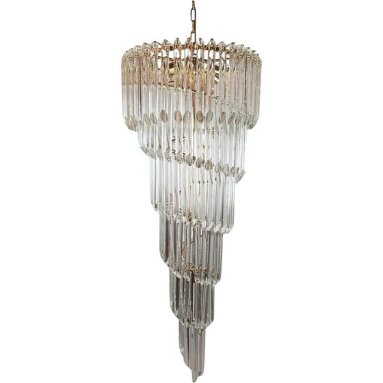 Image 1 of Vintage Murano glass waterfall chandelier, Italy