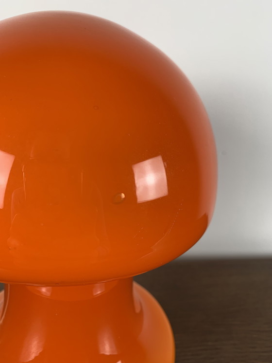 Image 1 of Orange Space Age Mushroom Lamp, 1970S