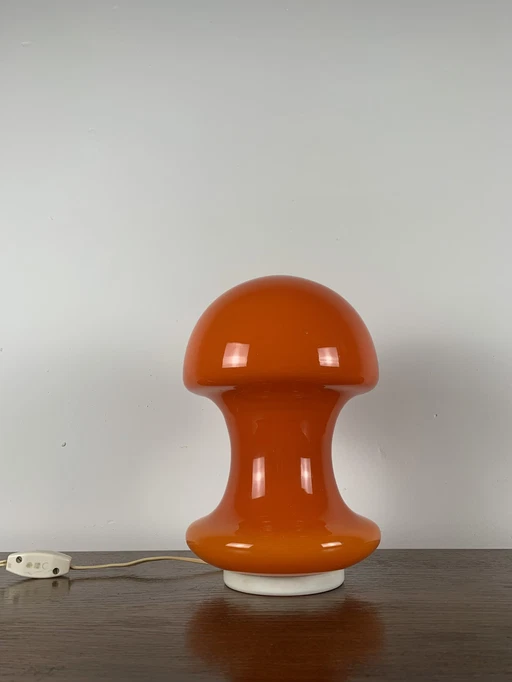 Orange Space Age Mushroom Lamp, 1970S