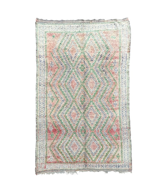 Vintage Moroccan Boujad Wool Rug 