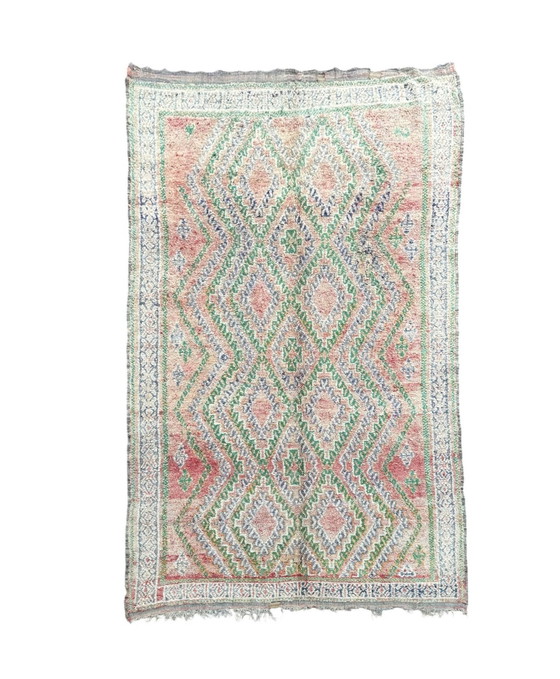 Image 1 of Vintage Moroccan Boujad Wool Rug 