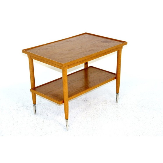 Image 1 of Vintage oak rolling sideboard, Sweden 1960