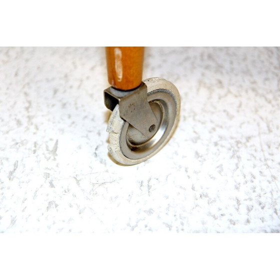 Image 1 of Vintage oak rolling sideboard, Sweden 1960