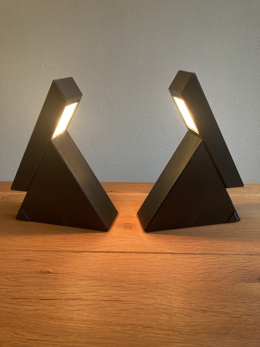 2x Massangazo Delta table lamp by Mario Bertorelle