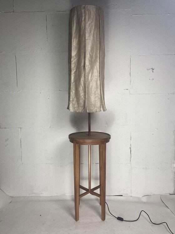 Image 1 of Floor Lamps With Silk Shades By  Jan Des Bouvrie