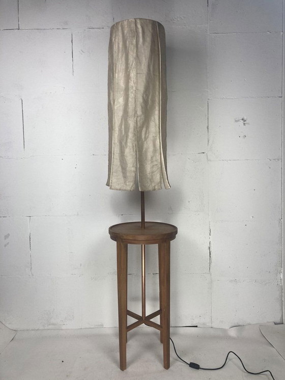 Image 1 of Floor Lamps With Silk Shades By  Jan Des Bouvrie