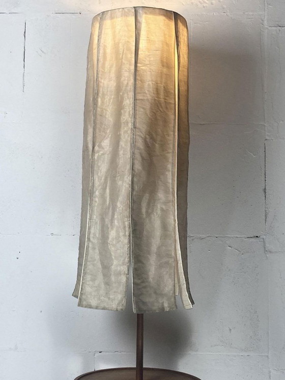 Image 1 of Floor Lamps With Silk Shades By  Jan Des Bouvrie