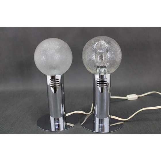 Image 1 of Coppia di lampade vintage in acciaio cromato, Italia 1970