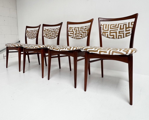 Set Of 4 Stockholm Chairs By Louis Van Teeffelen, 1950'S