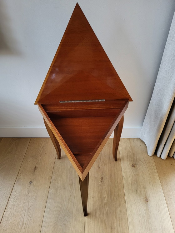 Image 1 of Italian triangular music table with Swiss music box, Italy, 1970s