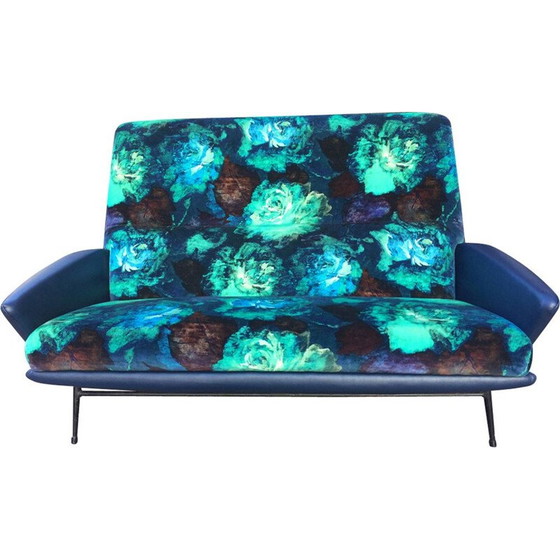Image 1 of Vintage velvet and skai sofa by Guy Besnard for Designers Guild, 1960
