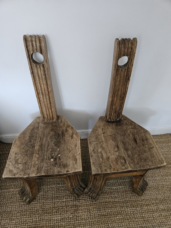 Image 1 of 2 Brutalist stools