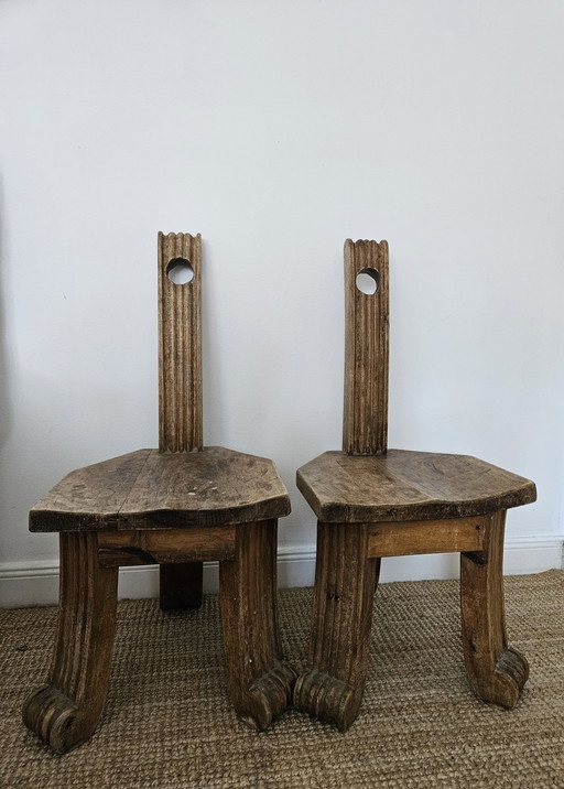 2 Brutalist stools