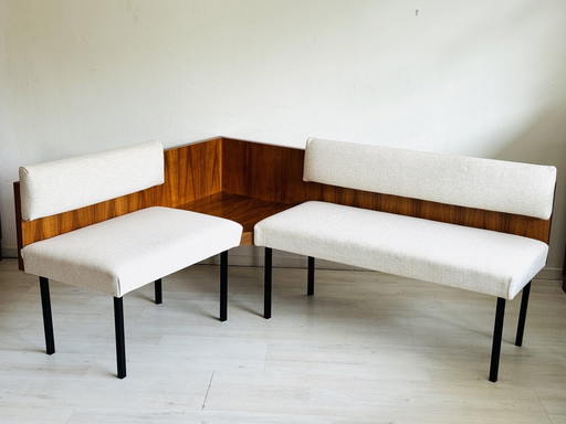 Vintage Rosewood Dining Room Bench / Corner Bench 1960s