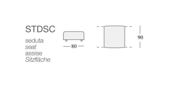 Image 1 of Edra " Standard " Modular Sofa 280-312Cm + Pouf 80X60Cm