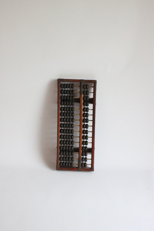 Chinese Huanghuali Wooden Suanpan Abacus, Ca 19Th