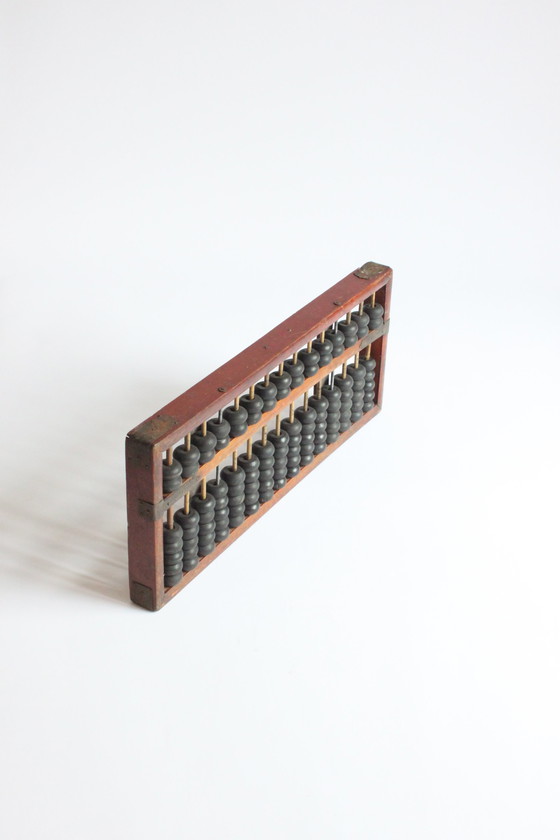 Image 1 of Chinese Huanghuali Wooden Suanpan Abacus, Ca 19Th