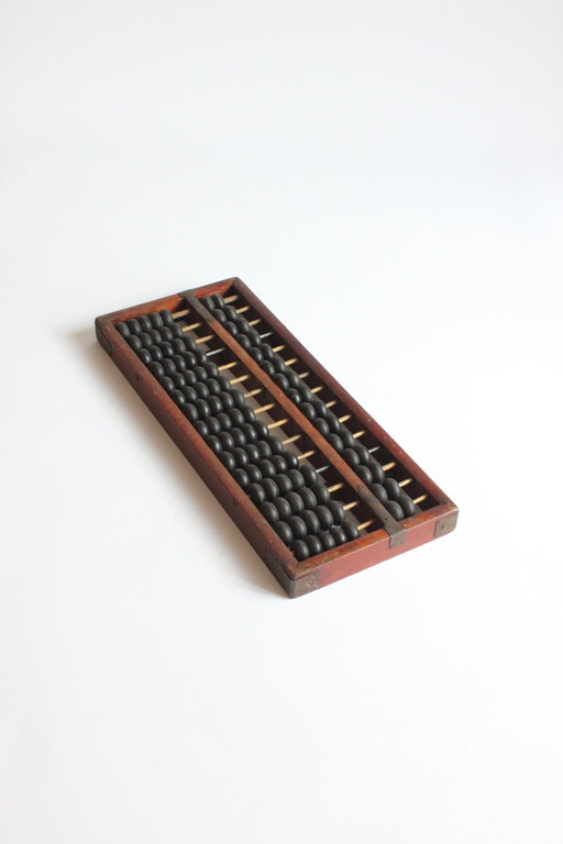 Chinese Huanghuali Wooden Suanpan Abacus, Ca 19Th