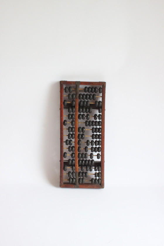 Image 1 of Chinese Huanghuali Wooden Suanpan Abacus, Ca 19Th