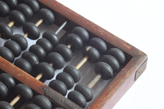 Image 1 of Chinese Huanghuali Wooden Suanpan Abacus, Ca 19Th