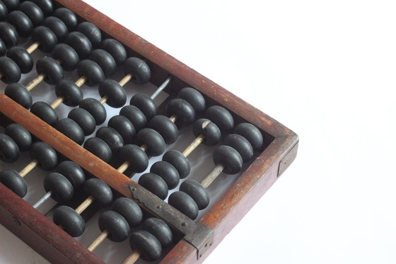 Image 1 of Chinese Huanghuali Wooden Suanpan Abacus, Ca 19Th