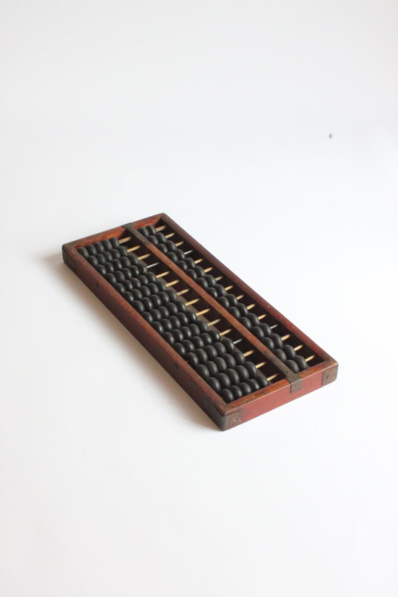 Image 1 of Chinese Huanghuali Wooden Suanpan Abacus, Ca 19Th